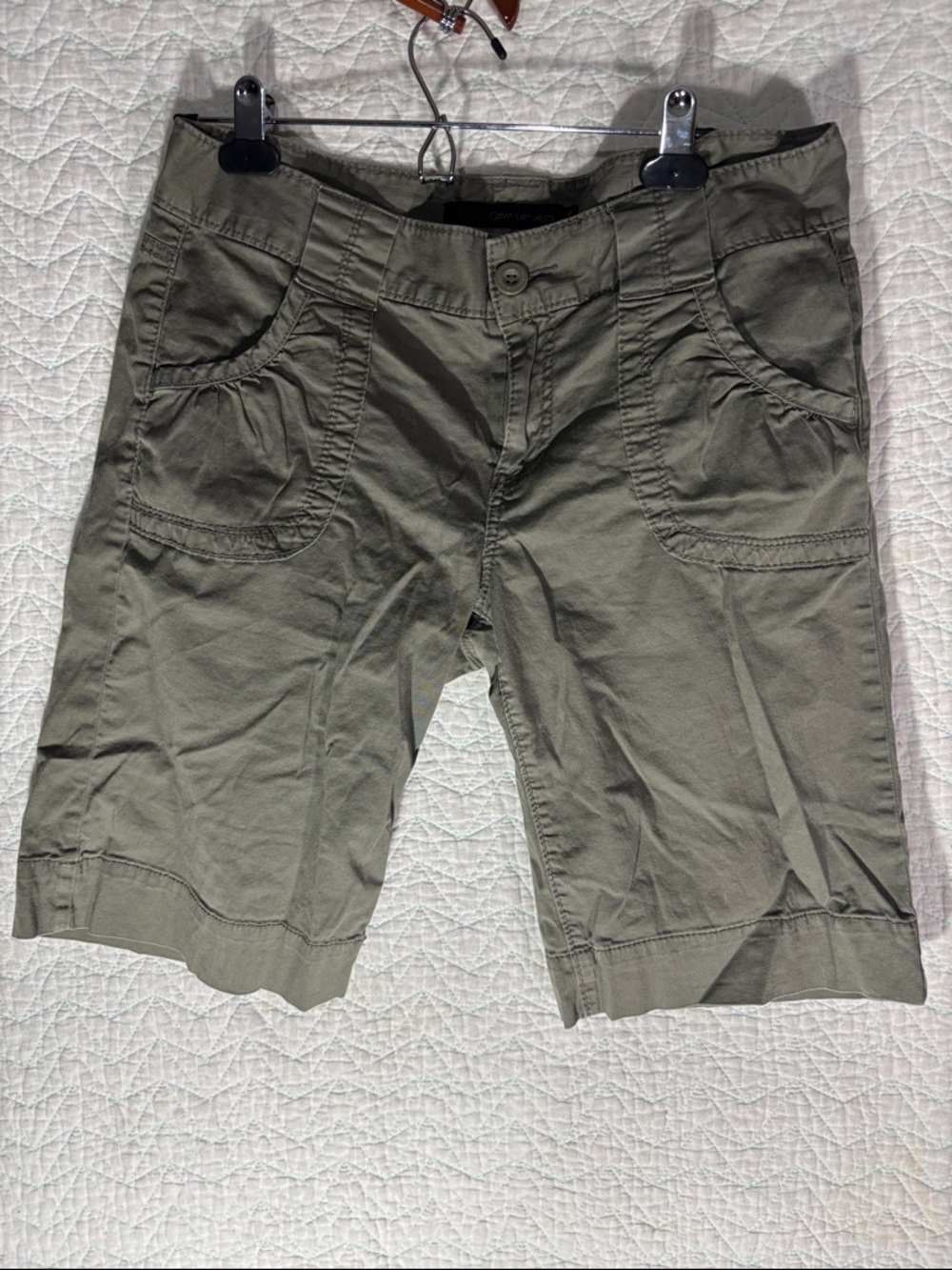 Calvin Klein Jeans Olive Utility Bermuda Shorts